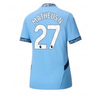 Maglia Calcio Manchester City Matheus Nunes #27 Prima Divisa Donna 2024-25 Manica Corta